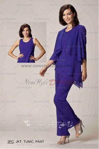 dressy pant suits asymmetry chiffon 3pc mother of the bride pants suit nmo-009 XYGMPBI