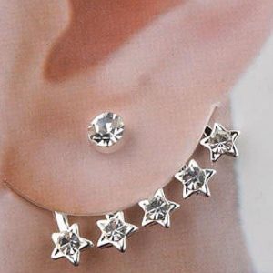 ear cuff jewelry ear cuff pentagram pandent wedding jewelry earring bride bridesmaid  basketball wives GFKYAPJ