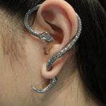 earring style 10pcs unique earring punk cool gothic fashion snake ear stud clip cuff LLSVZDF