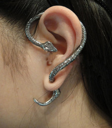 earring style 10pcs unique earring punk cool gothic fashion snake ear stud clip cuff LLSVZDF
