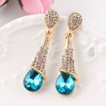 earring style aliexpress.com : buy new style fashion austria crystal earrings gold color RLEXLRN