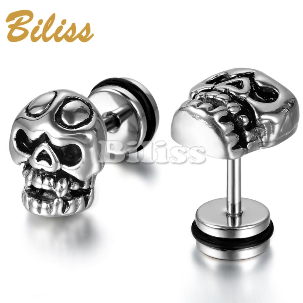 earrings for men 2017 new stainless steel mens earrings unique personality stud earrings  skull XHJTOTP