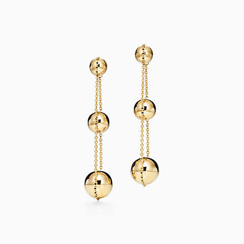 earrings gold new tiffany hardwear triple drop earrings in 18k gold. SQANTKT
