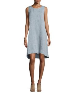 eileen fishersleeveless chambray linen dress, plus size RRZZNJX