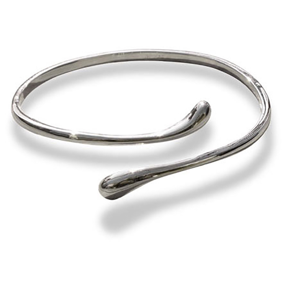 elongated teardrop silver bangle bracelet | eveu0027s addiction® VONMQJV