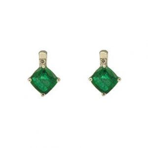 emerald earrings emerald stud earrings emerald hoop earrings from  gemologica, a RVWUXHN