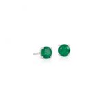 emerald earrings emerald stud earrings in 18k white gold (5mm) SIGRSIJ