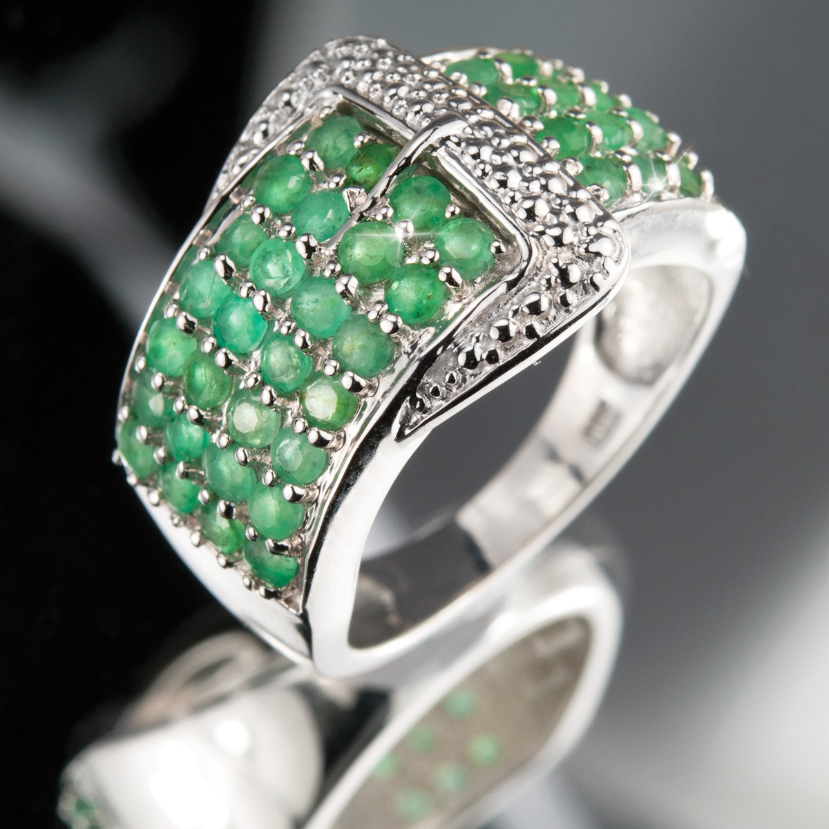 emerald jewelry emerald buckle ring VEVOIMQ