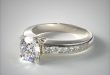 engagement rings 0.60ct channel set princess shaped engagement ring | 14k white gold | SXBIVVB