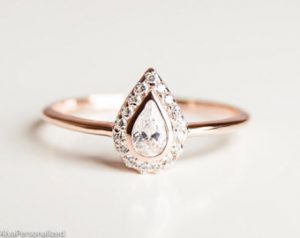 engagement rings unique pear cut engagement ring - unique engagement ring - halo engagement ring IBNEGLK