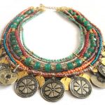 ethnic jewellery beaded multiple strands antique kuchi coin necklace - indian summer ethnic DOJBQJQ