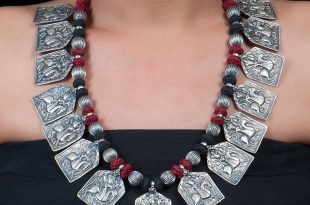 ethnic jewellery buy silver red black tribal necklace by jewels india jewelry story handmade EZDYVYK