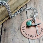 faith hope love necklace - christian jewelry - religious jewelry - WGWVEYS