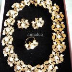 fashion jewelry sets h066 inlaid white imitation pearls and zircons jewelry LKGGQCE