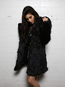 faux fur coats black wolf faux fur coat TMYETLB