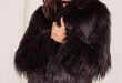 faux fur coats black﻿ shaggy faux fur coat | missguided OTTUUHE