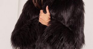 faux fur coats black﻿ shaggy faux fur coat | missguided OTTUUHE