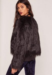 faux fur coats black﻿ shaggy faux fur coat | missguided TZUTHEL