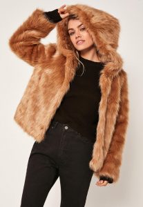 faux fur coats camel hooded faux fur coat GFFIKKL