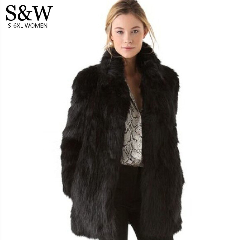 Faux Fur Coats for women aliexpress.com : buy white/black faux fur coat women winter coat medium  long rabbit LPDMZSW
