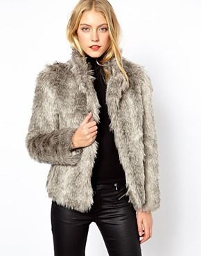 Faux Fur Coats for women jumpsuit with double layer halter. faux fur coatswomenu0027s ... WIUFJPX