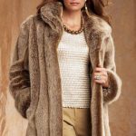 Faux Fur Coats for women ladies beige faux fur coat QPTPNZS