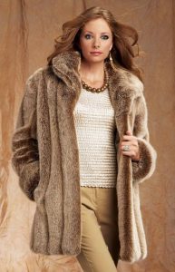 Faux Fur Coats for women ladies beige faux fur coat QPTPNZS