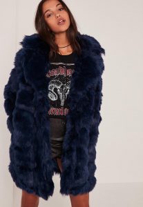 faux fur coats navy bubble faux fur coat UFLYABC