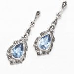 finest sterling silver marcasite earrings HWACUII