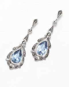 finest sterling silver marcasite earrings HWACUII