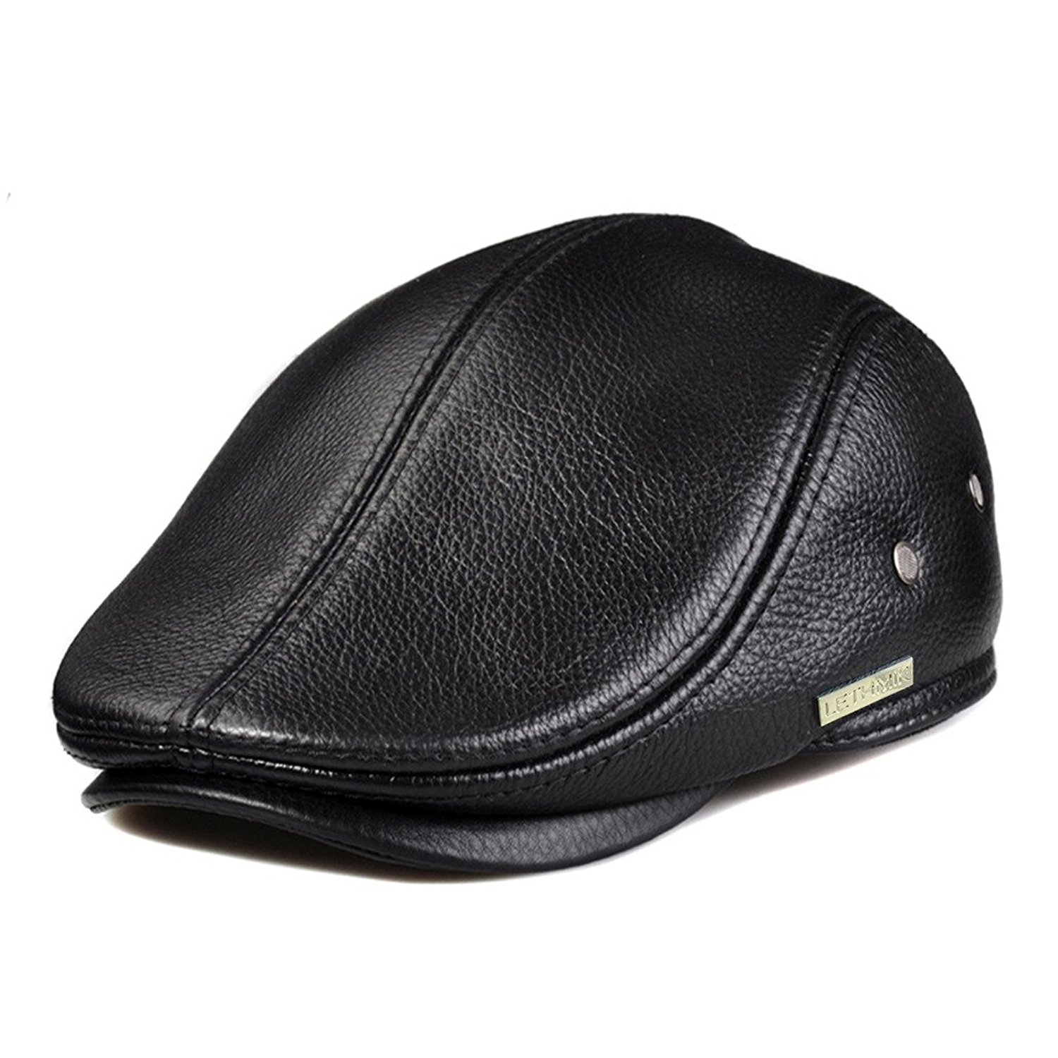 flat hat amazon.com: lethmik flat cap cabby hat genuine leather vintage newsboy cap  ivy driving WVEBQZA