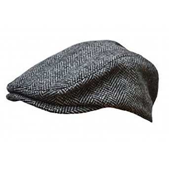 flat hat childrenu0027s grey herringbone 100% wool tweed paddy flat scally cap boys kids  irish AKTPIIS