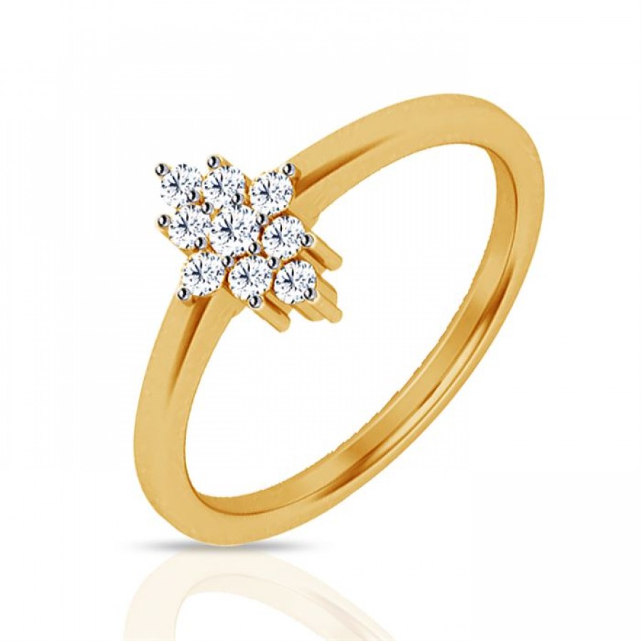 floral delicate gold ring MSJBXUA