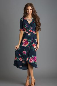 floral print dresses annelise navy floral wrap dress TVOUPVJ