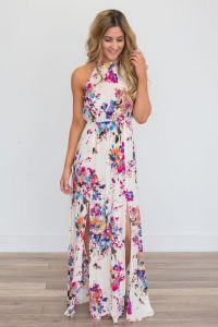 floral print dresses shop our gardenia floral print maxi dress - ivory multi. featuring an  elastic JIFVENA