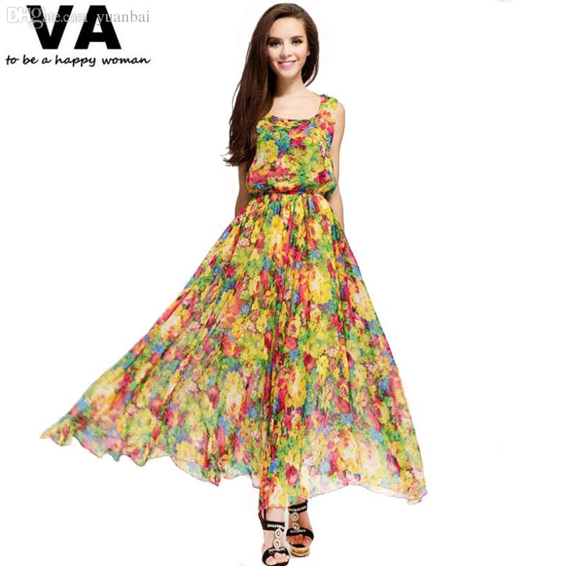 floral print dresses wholesale yellow floral print dress long maxi plus size xxxl xxl xl womenu0027s BHFTDWI