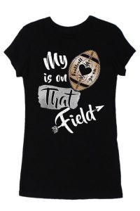 football t shirts my heart is on that field black short sleeve football top KQDIGXW