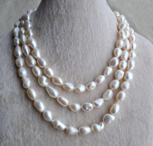 freshwater pearl necklace baroque pearl necklace-pearl jewelry, 55 inches 10-12mm freshwater pearl  necklace,long pearl PRJCLKH