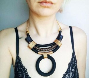 funky jewellery african clothing, tribal necklace, funky jewelry, modern necklace, edgy  necklace, ooak XVZBKOO