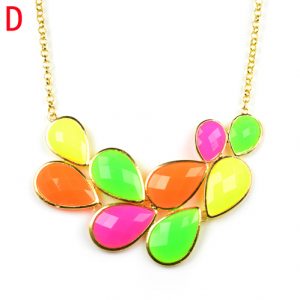 funky jewellery summer funky bubble bib statement necklace leaf shaped jewelry,nl-2069 JTUFWDK