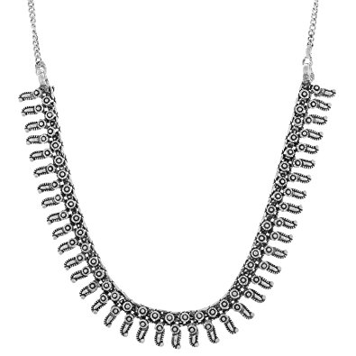 ganapathy gems oxidized silver necklace for women EAWUCZB