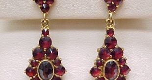 garnet earrings bohemian garnet ornate dangle earrings 18k gold FEIYVFG