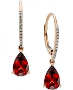 garnet earrings garnet (2-1/2 ct. t.w.) and diamond accent drop earrings GZHCVCO