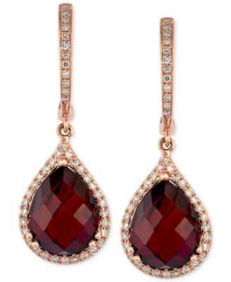 garnet earrings gemma by effy garnet (8-1/3 ct. t.w.) and diamond HYRVQAD