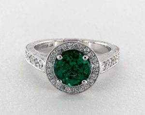 gemstone engagement rings 14k white gold vintage setting GLCQZKE