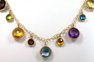 gemstone necklace FLVYBXE