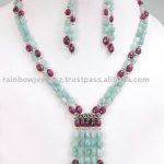 gemstone necklaces | emerald ruby designer gemstone necklace/gurgaon delhi,  view jewelry XXUGGHP