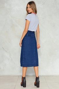 get down to it denim midi skirt CRPTWML