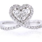 gift diamond heart ring to make your memories more memorable DJGAUFX