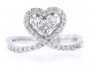 gift diamond heart ring to make your memories more memorable DJGAUFX